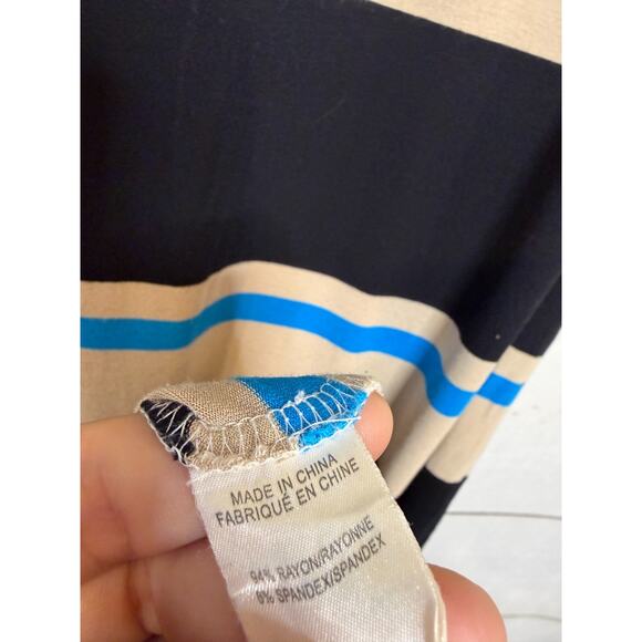 Theory Maxi Dress S‎ Stripes Everyday Casual Mom Basic Trendy Comfy Fit - Picture 5 of 8